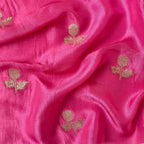 Cloth of Gold Kurta Set Cut Piece (CUT PIECE) Golden Pink Vintage Rose Cloth Of Gold Woven Pure Russian Silk Fabric (Width 36 Inches)