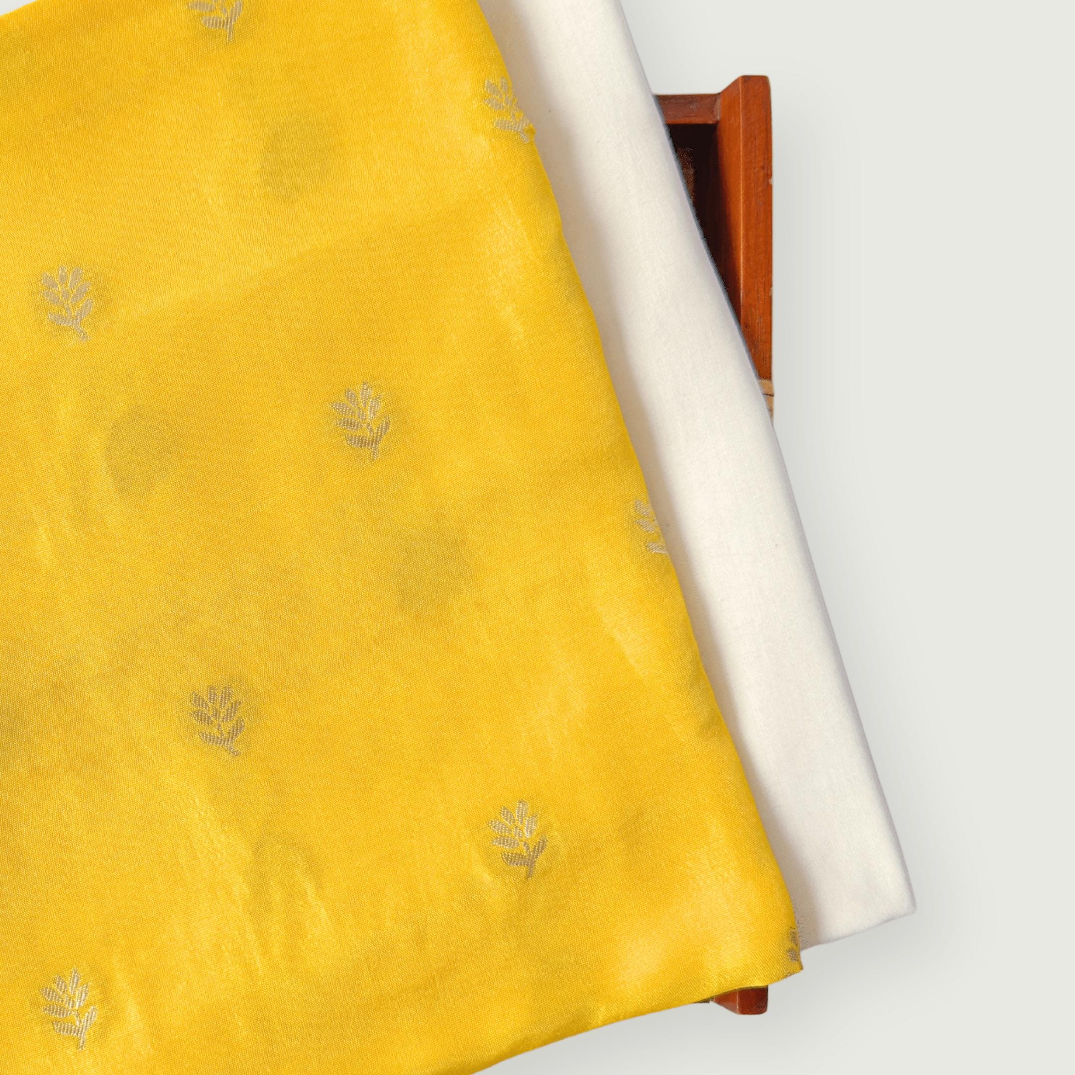 Cloth of Gold Kurta Set Kurta Set Bright Yellow Silk Kurta Set