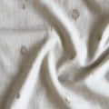 Cloth of Gold Kurta Set Kurta Set Unisex Ash Grey Floral Cloth of Gold | Woven Pure Mul Chanderi Kurta Fabric (3 Meters) | and Cotton Pyjama (2.5 Meters) | Unstitched Combo Set