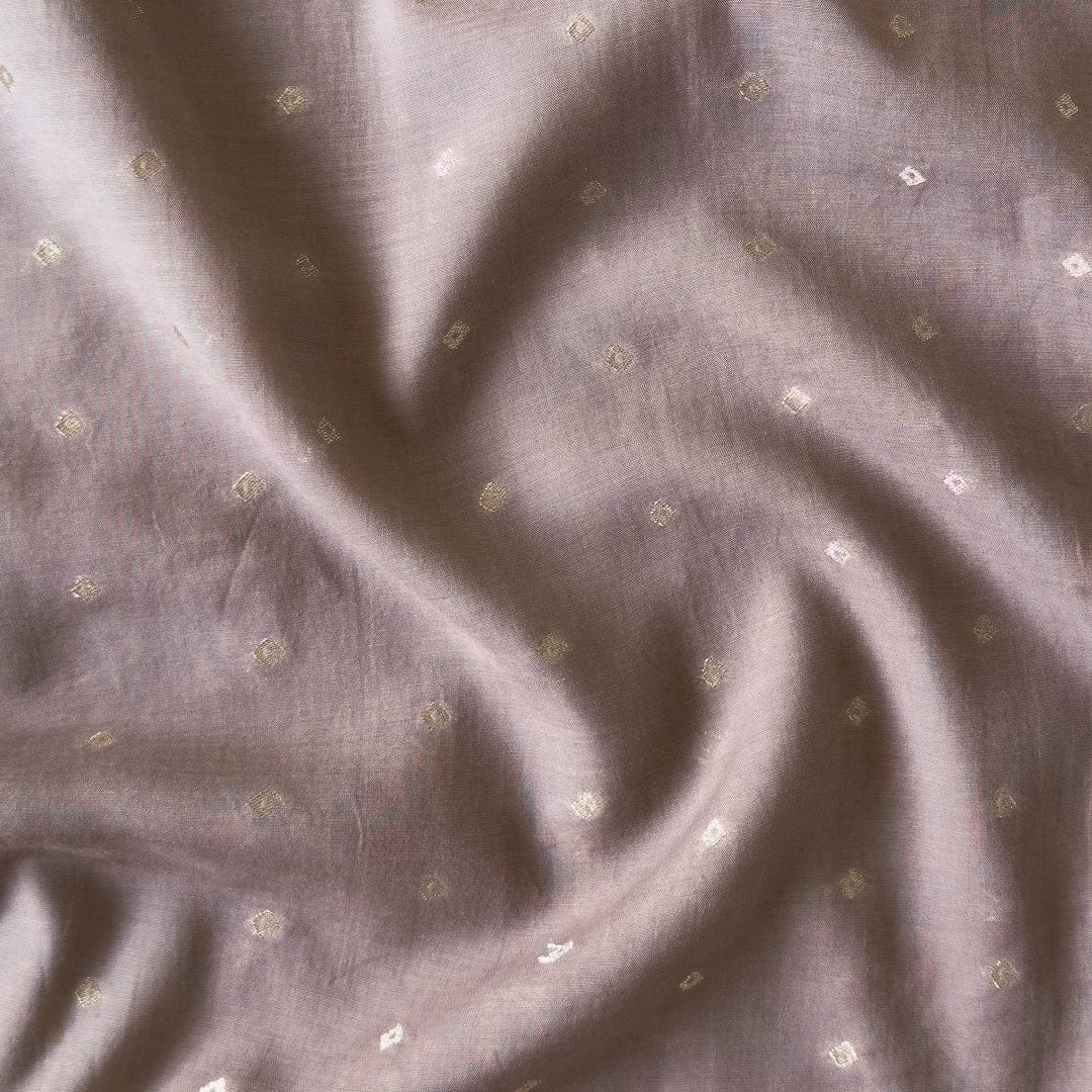 Cloth of Gold Kurta Set Kurta Set Unisex Blush Brown Bandhani Cloth of Gold | Woven Pure Mul Chanderi Kurta Fabric (3 Meters) | and Cotton Pyjama (2.5 Meters) | Unstitched Combo Set