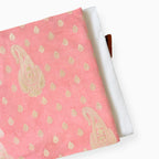 Cloth of Gold Kurta Set Kurta Set Unisex Blush Pink Royal Paisley Cloth of Gold | Woven Pure Russian Silk Kurta Fabric (3.2 Meters) | and Cotton Pyjama (2.5 Meters) | Unstitched Combo Set