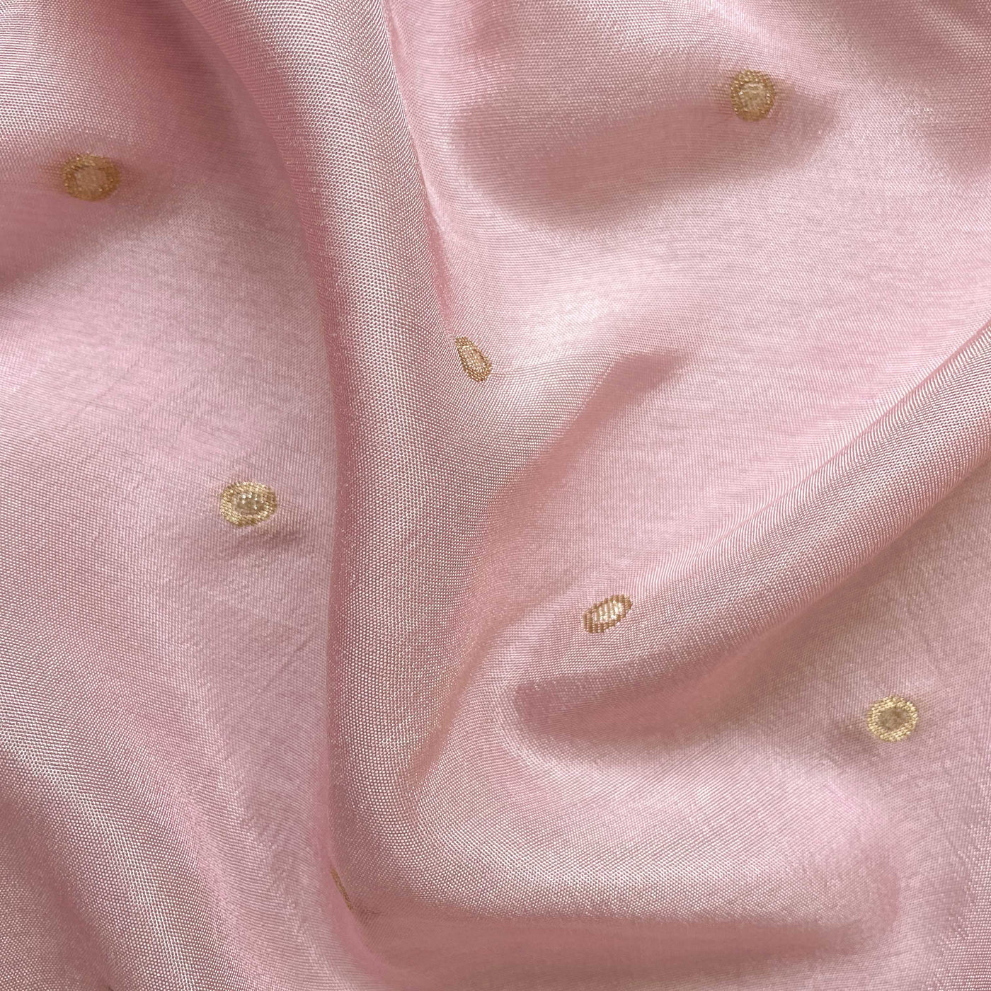 Cloth of Gold Kurta Set Kurta Set Unisex Dusty Lilac Golden Dots Cloth of Gold | Woven Pure Russian Silk Kurta Fabric (3.2 Meters) | and Cotton Pyjama (2.5 Meters) | Unstitched Combo Set