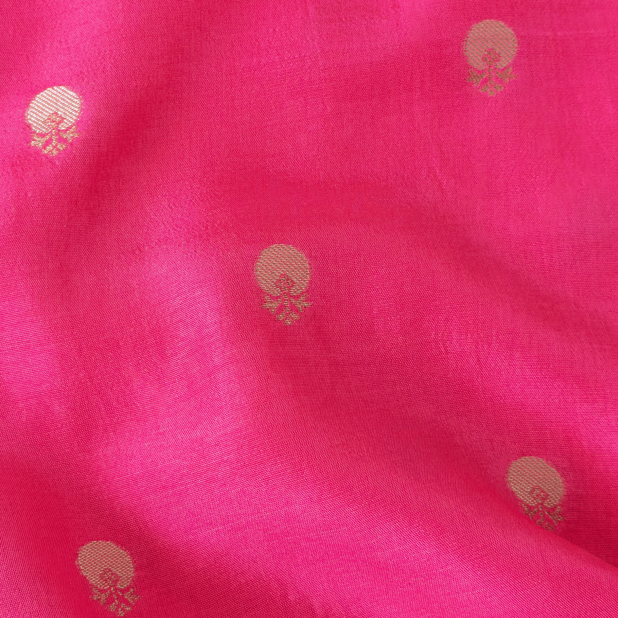 Cloth of Gold Kurta Set Kurta Set Unisex Gulabi Pink Mini Regal Motif Cloth of Gold | Woven Pure Russian Silk Kurta Fabric (3.2 Meters) | and Cotton Pyjama (2.5 Meters) | Unstitched Combo Set