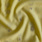 Cloth of Gold Kurta Set Kurta Set Unisex Pastel Yellow Floral Cloth of Gold | Woven Pure Mul Chanderi Kurta Fabric (3 Meters) | and Cotton Pyjama (2.5 Meters) | Unstitched Combo Set
