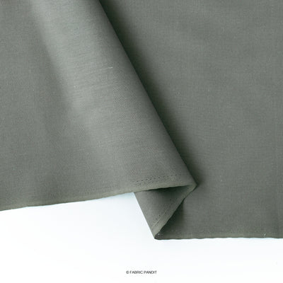 Cotton Linen Fabric Cut Piece (CUT PIECE) Dusty Grey Color Pure Cotton Linen Fabric (Width 42 Inches)