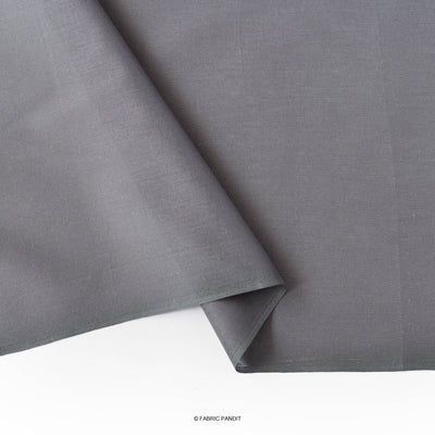 Cotton Linen Fabric Cut Piece (CUT PIECE) Grey Color Pure Cotton Linen Fabric (Width 42 Inches)