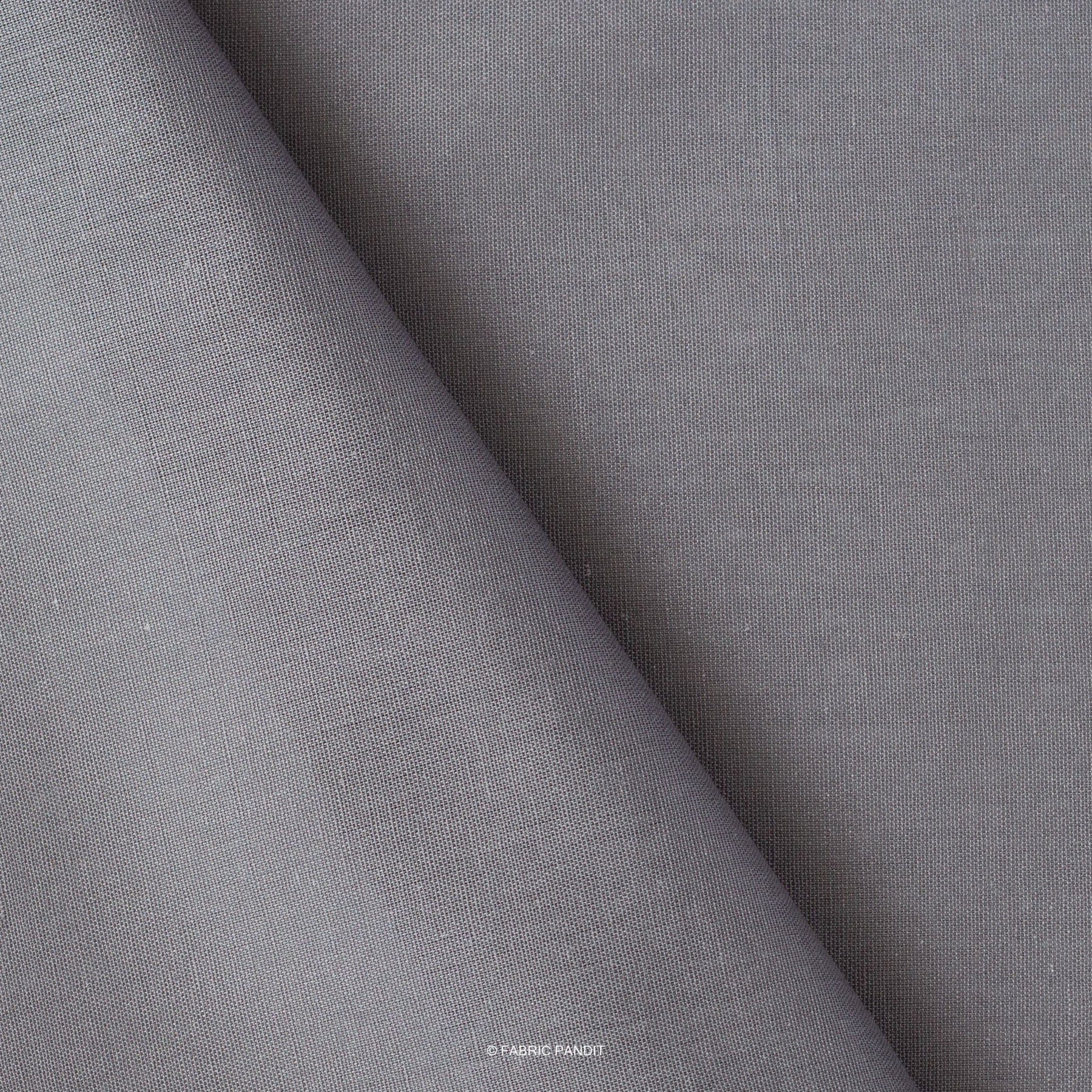 Cotton Linen Fabric Cut Piece (CUT PIECE) Grey Color Pure Cotton Linen Fabric (Width 42 Inches)