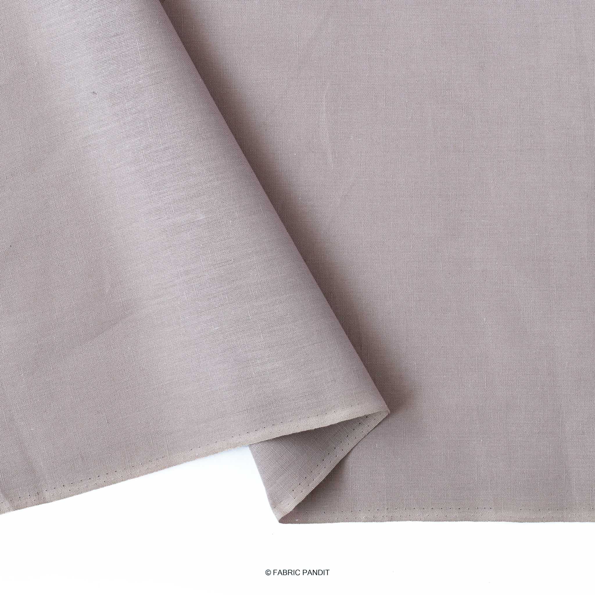 Cotton Linen Fabric Cut Piece (CUT PIECE) Grey Color Pure Cotton Linen Fabric (Width 42 Inches)