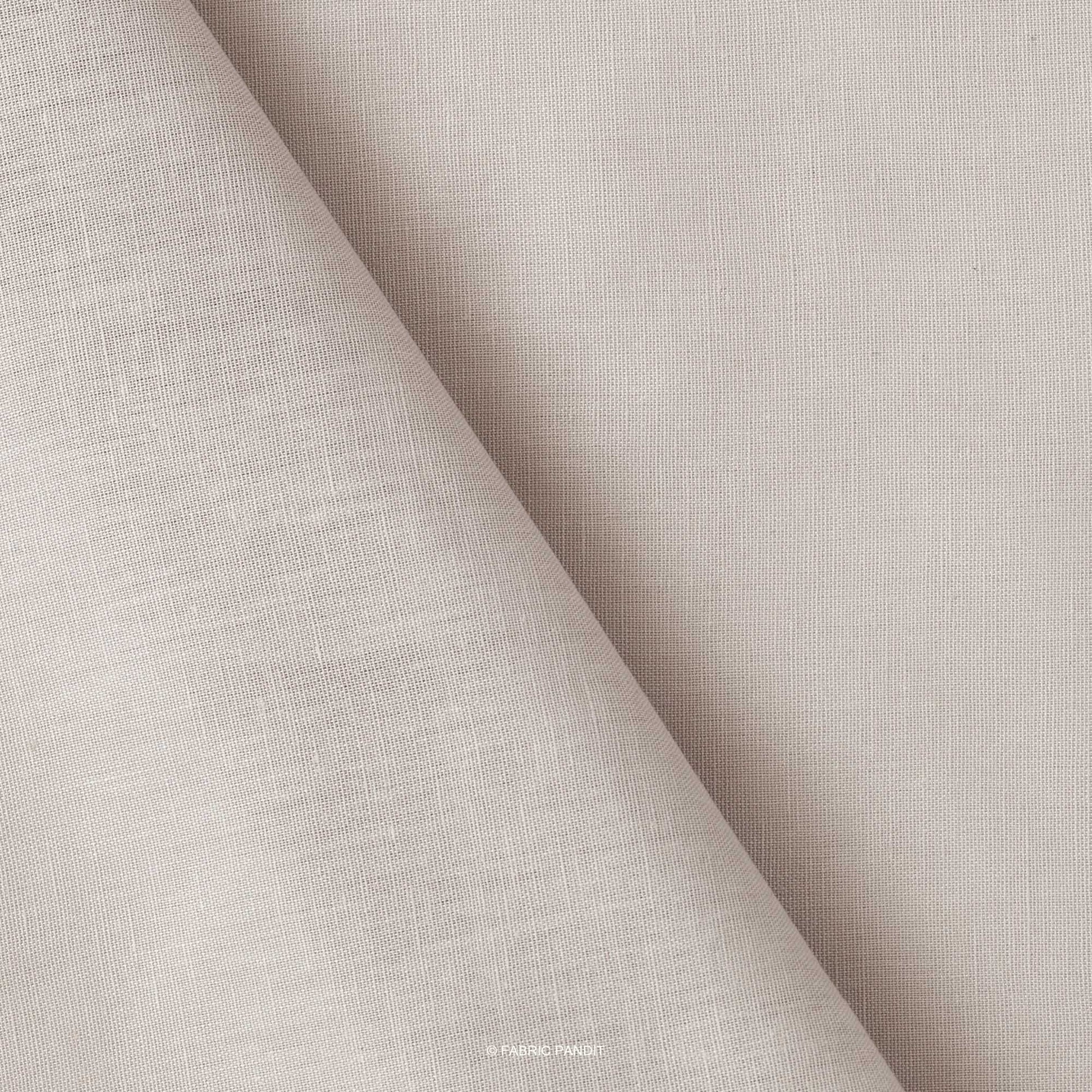 Cotton Linen Fabric Cut Piece (CUT PIECE) Grey Color Pure Cotton Linen Fabric (Width 52 Inches)