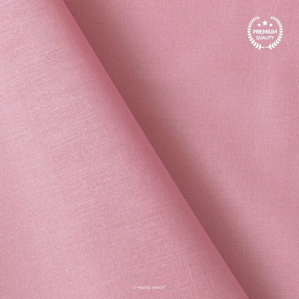 Cotton Linen Fabric Cut Piece (CUT PIECE) Peach Pearl Color Pure Cotton Linen Fabric (Width 42 Inches)