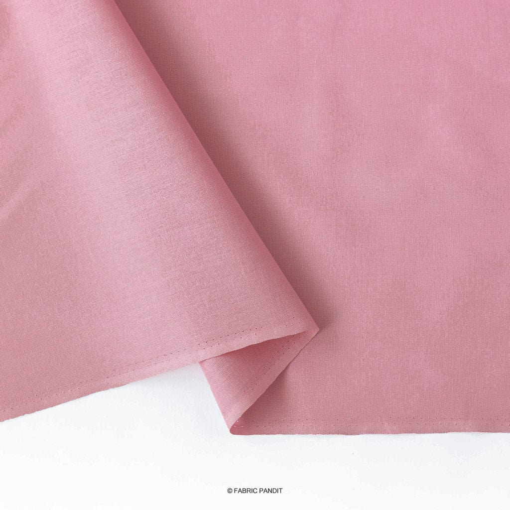 Cotton Linen Fabric Cut Piece (CUT PIECE) Peach Pearl Color Pure Cotton Linen Fabric (Width 42 Inches)