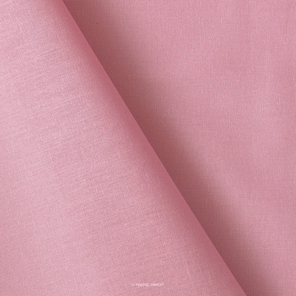 Cotton Linen Fabric Cut Piece (CUT PIECE) Peach Pearl Color Pure Cotton Linen Fabric (Width 42 Inches)