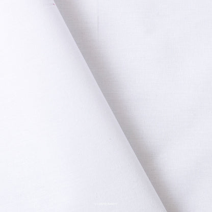 Cotton Linen Fabric Cut Piece (CUT PIECE) Snow White Color Pure Cotton Linen Fabric (Width 52 Inches)