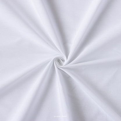 Cotton Linen Fabric Cut Piece (CUT PIECE) Snow White Color Pure Cotton Linen Fabric (Width 52 Inches)