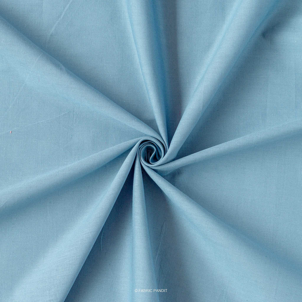 Cotton Linen Fabric Cut Piece (CUT PIECE) Steel Blue Color Pure Cotton Linen Fabric (Width 42 Inches)