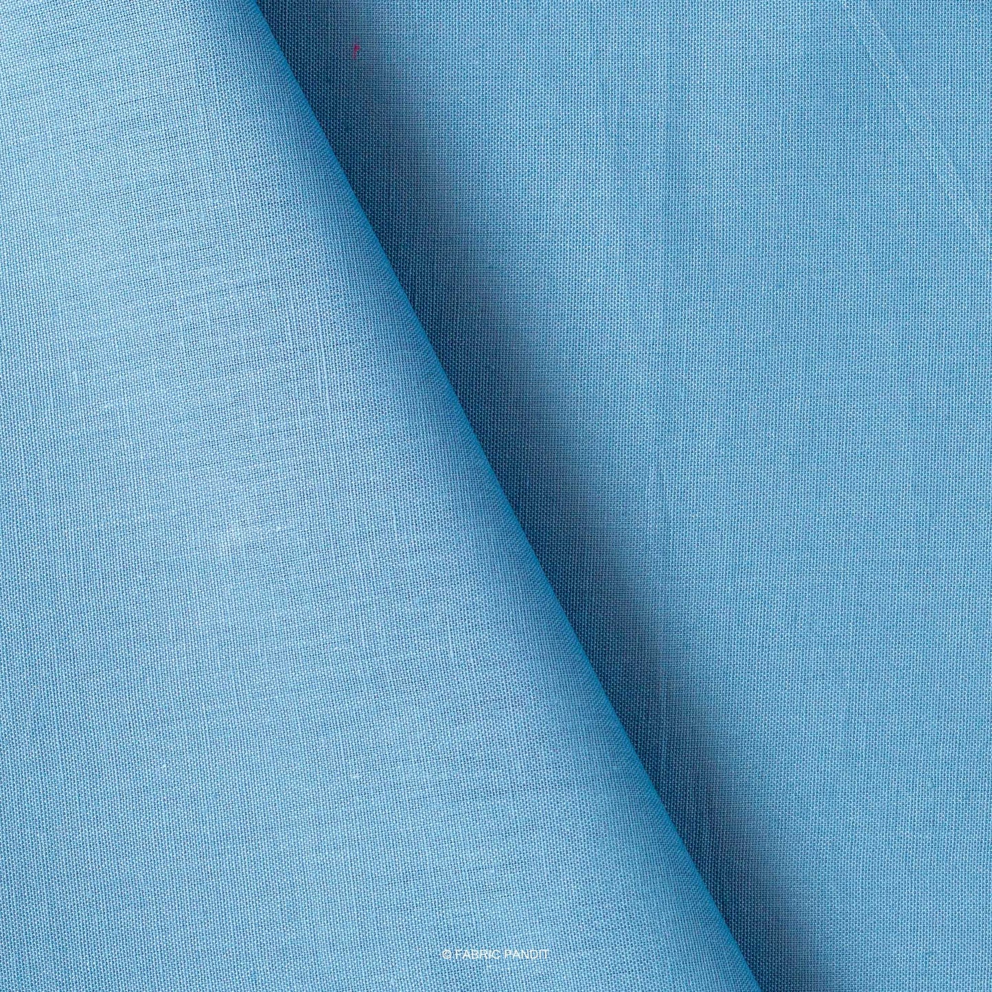 Cotton Linen Fabric Cut Piece (CUT PIECE) Steel Blue Color Pure Cotton Linen Fabric (Width 52 Inches)