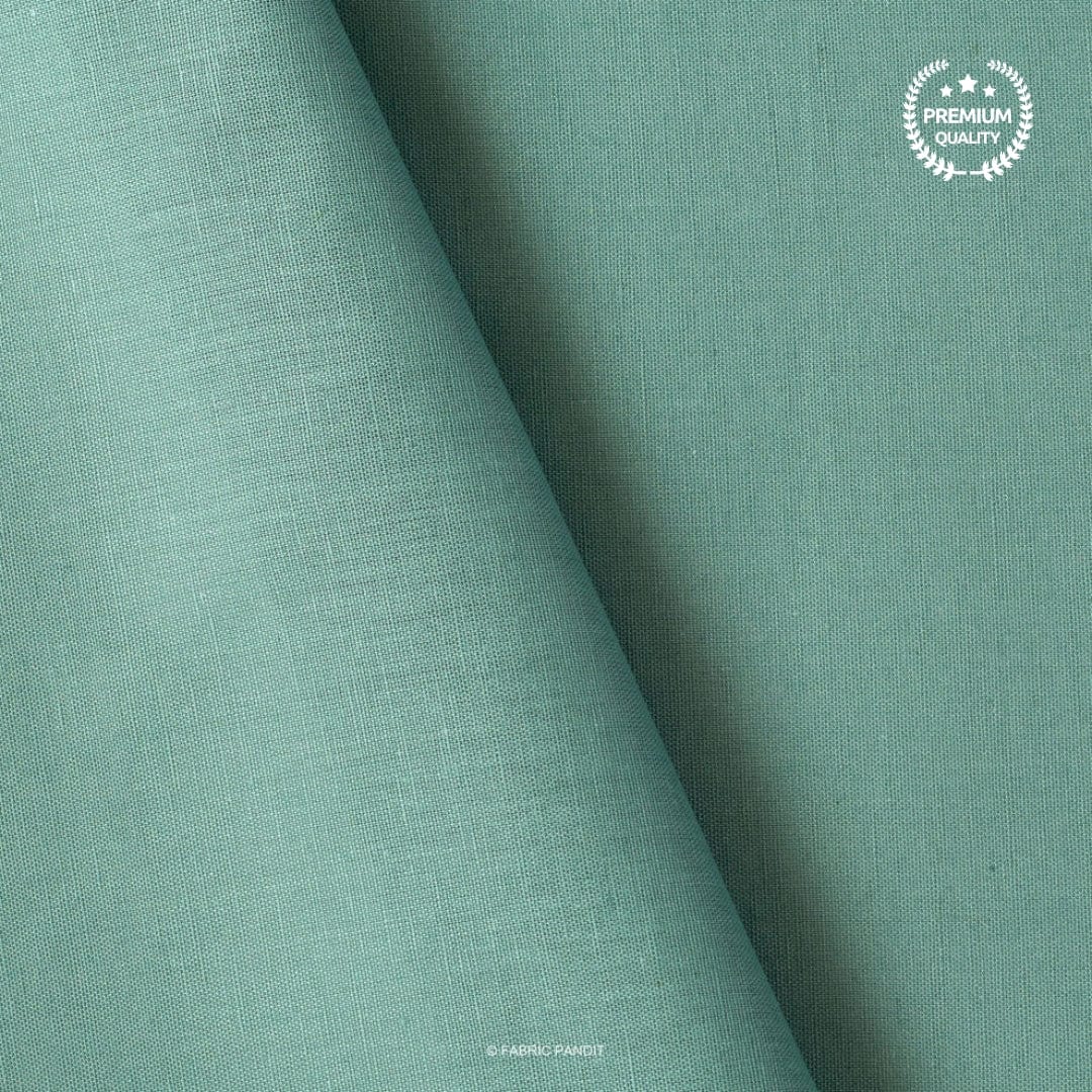 Cotton Linen Fabric Fabric Aquamarine (Light) Color Pure Cotton Linen Fabric (Width 42 Inches)