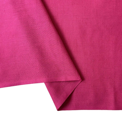 Cotton Linen Fabric Fabric Bright Pink Color Pure Cotton Linen Fabric (Width 42 Inches)