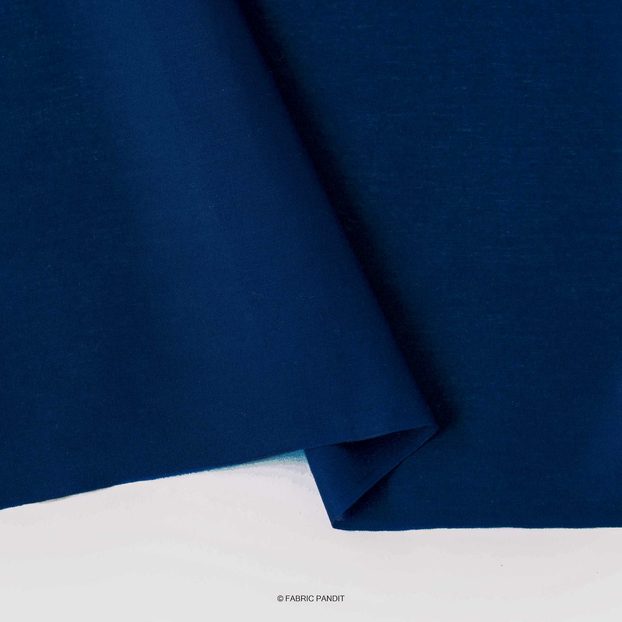 Cotton Linen Fabric Fabric Dark Blue Color Pure Cotton Linen Fabric (Width 42 Inches)