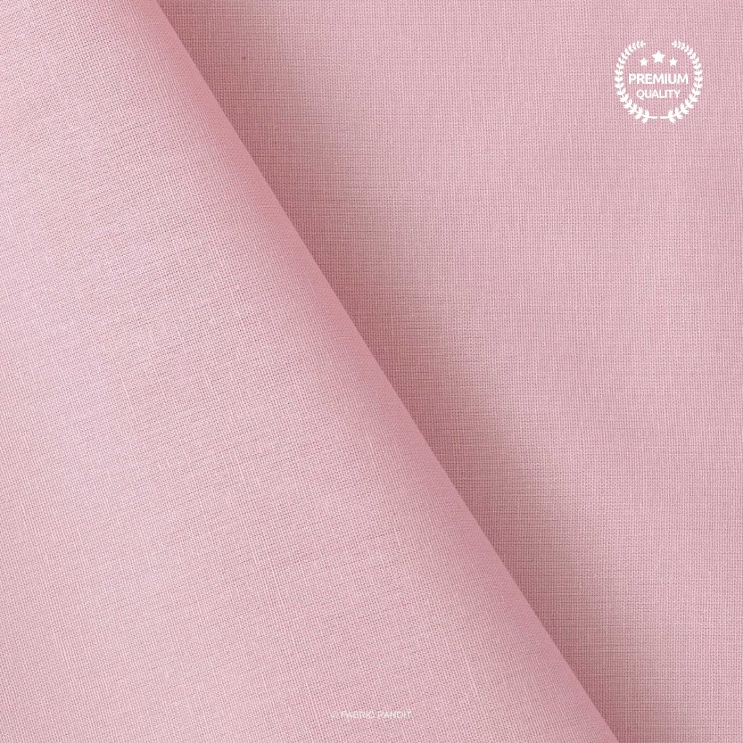 Cotton Linen Fabric Fabric Dusty Pink Color Pure Cotton Linen Fabric (Width 42 Inches)
