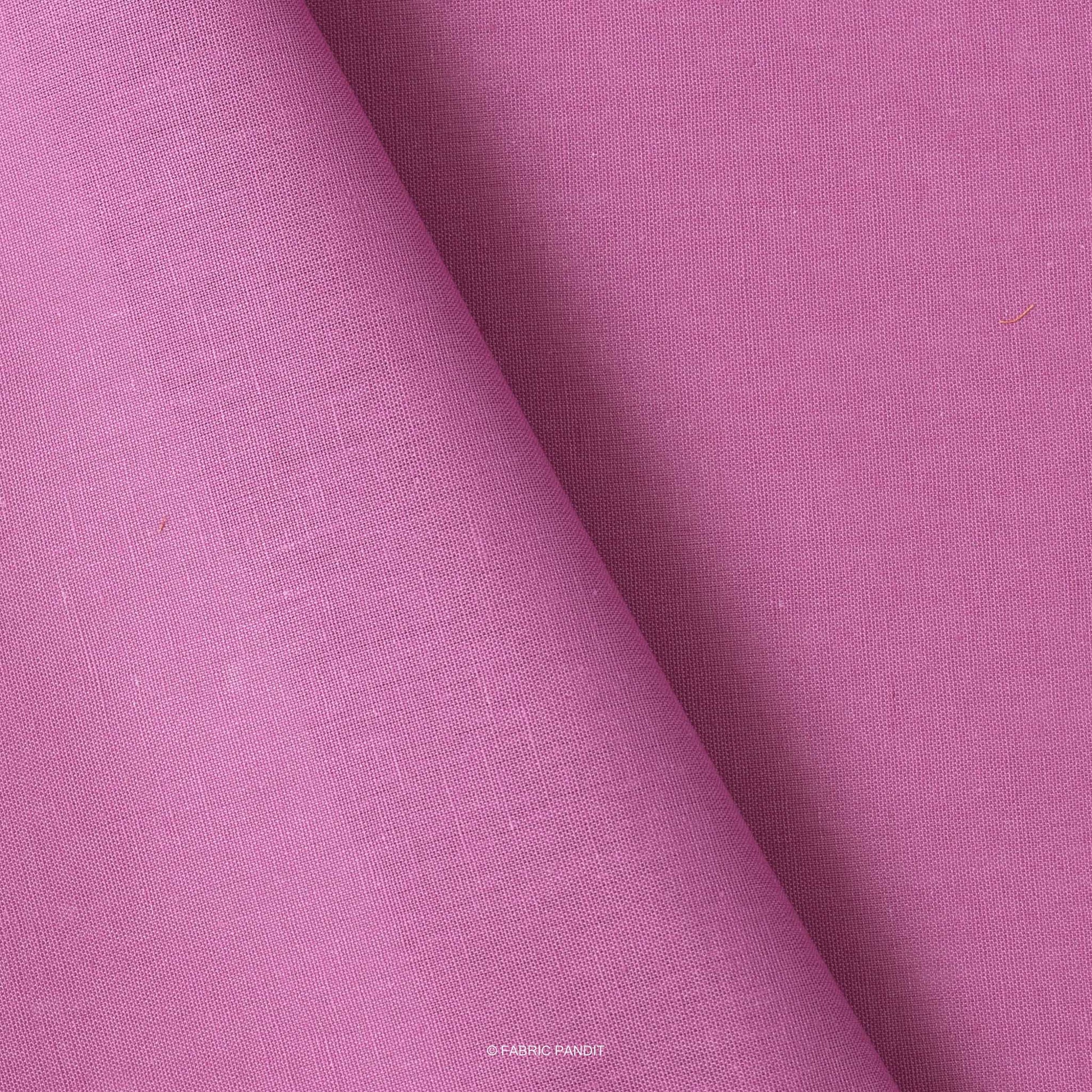 Cotton Linen Fabric Fabric Hot Pink Color Pure Cotton Linen Fabric (Width 42 Inches)