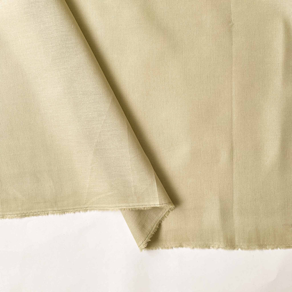 Cotton Linen Fabric Fabric Khaki Color Pure Cotton Linen Fabric (Width 42 Inches)