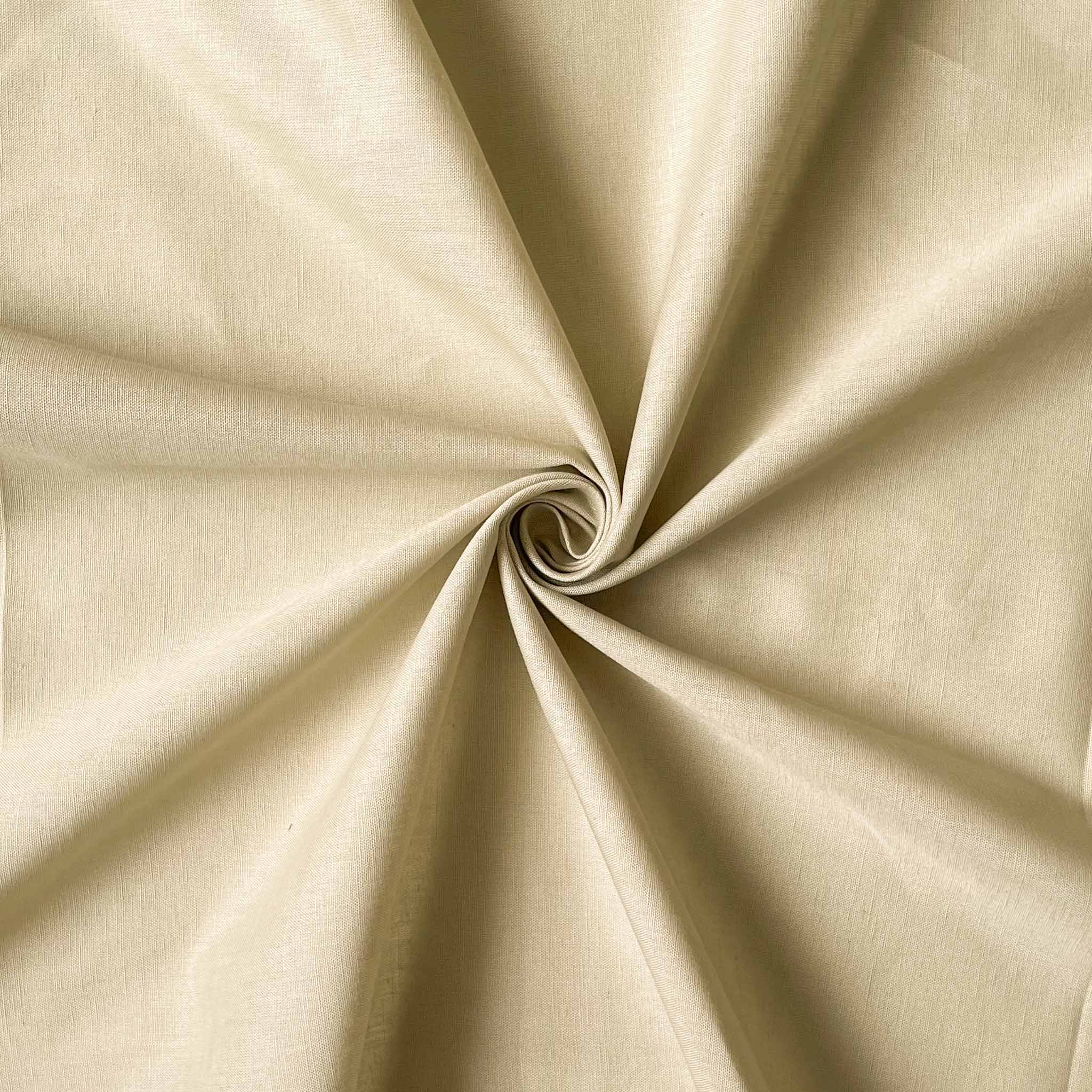 Cotton Linen Fabric Fabric Khaki Color Pure Cotton Linen Fabric (Width 42 Inches)