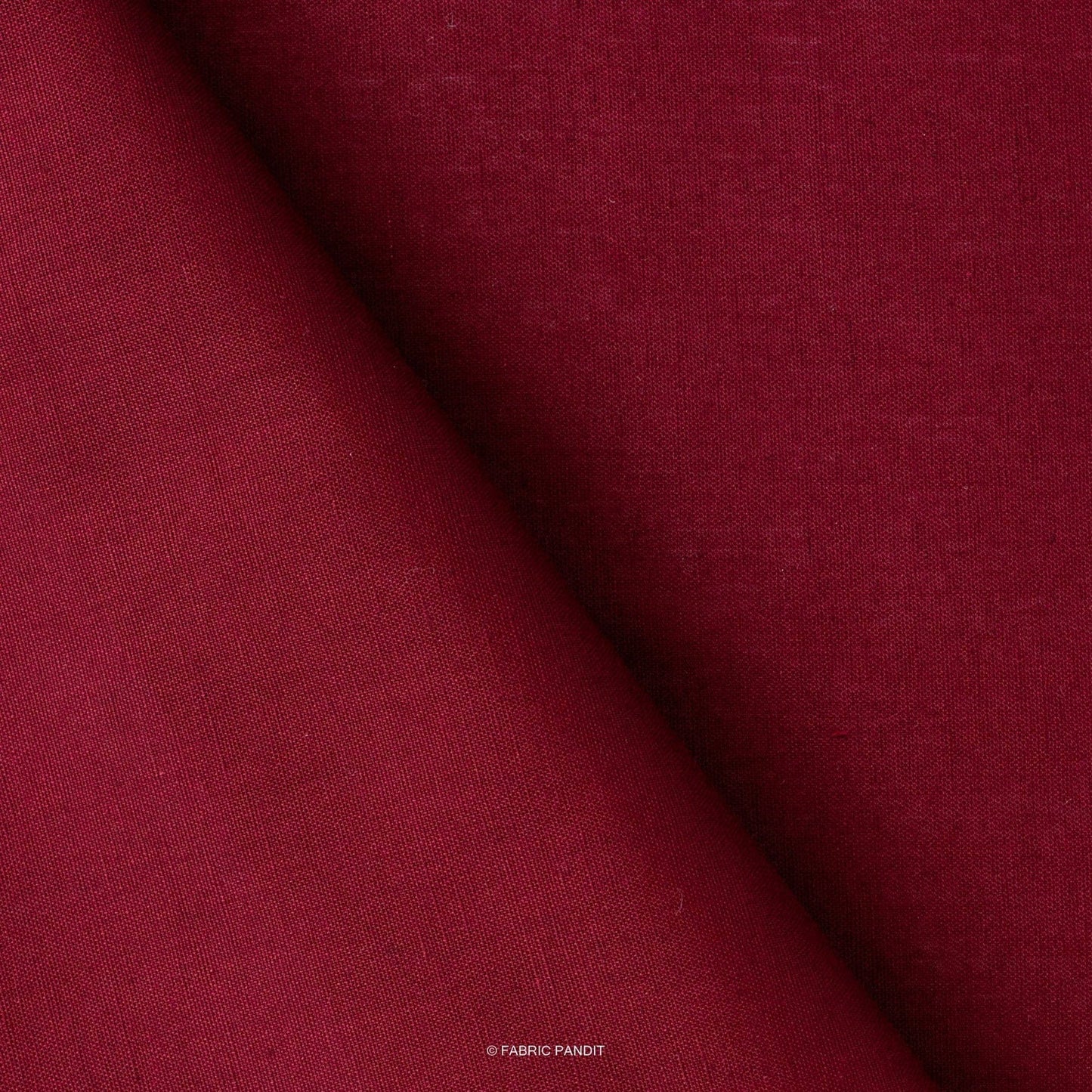 Cotton Linen Fabric Fabric Merlot Red Color Pure Cotton Linen Fabric (Width 42 Inches)