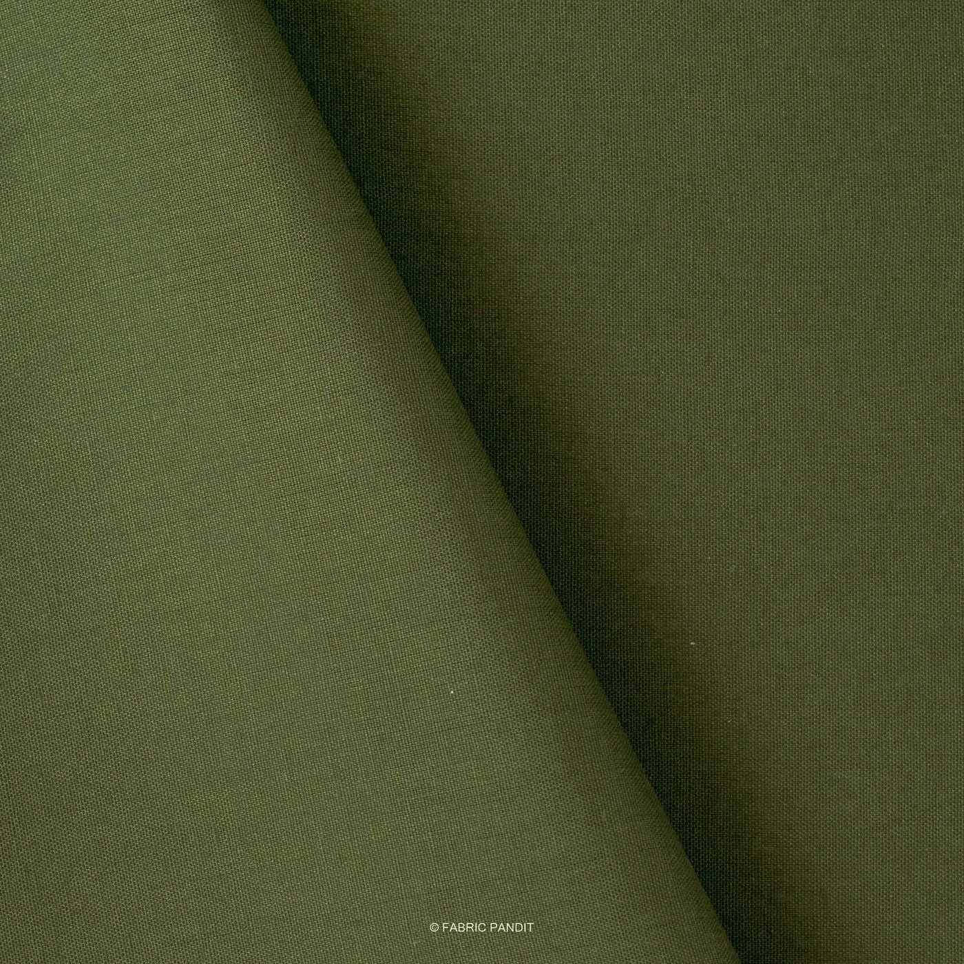 Cotton Linen Fabric Fabric Military Green Color Pure Cotton Linen Fabric (Width 52 Inches)