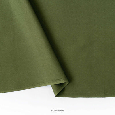 Cotton Linen Fabric Fabric Military Green Color Pure Cotton Linen Fabric (Width 52 Inches)
