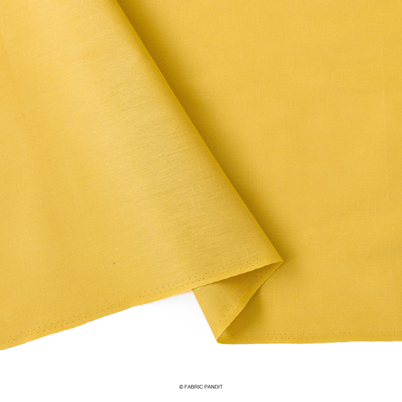 Cotton Linen Fabric Fabric Mustard Yellow Color Pure Cotton Linen Fabric (Width 52 Inches)