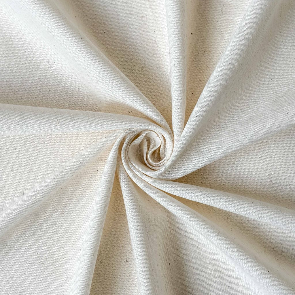 Cotton Linen Fabric Fabric Natural White Color Pure Cotton Linen Fabric (Width 42 Inches)
