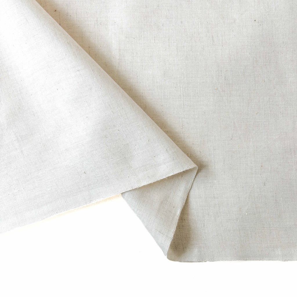 Cotton Linen Fabric Fabric Natural White Color Pure Cotton Linen Fabric (Width 42 Inches)