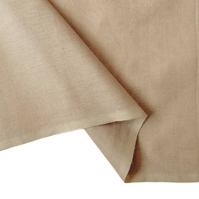 Cotton Linen Fabric Fabric Nude Brown Color Pure Cotton Linen Fabric (Width 42 Inches)