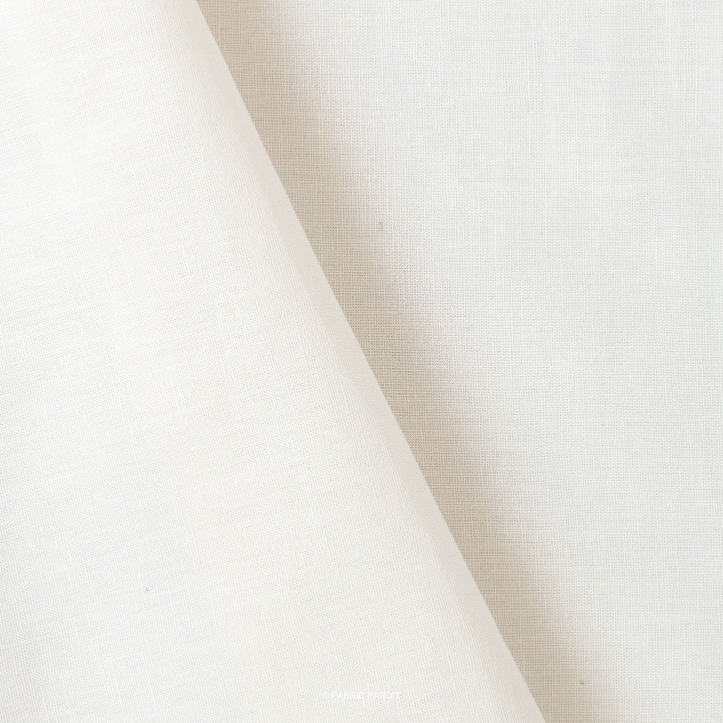 Cotton Linen Fabric Fabric Off-White Color Pure Cotton Linen Fabric (Width 42 Inches)