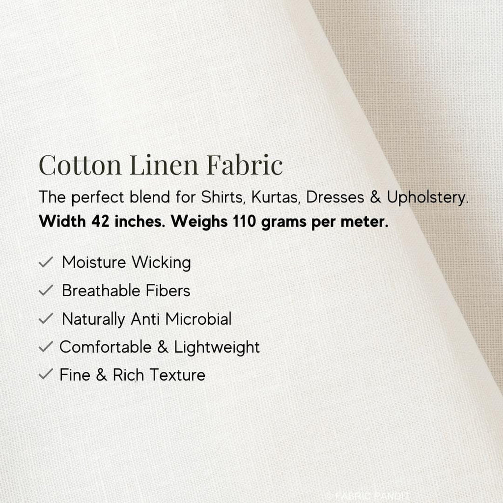 Cotton Linen Fabric Fabric Off-White Cotton Linen Fabric