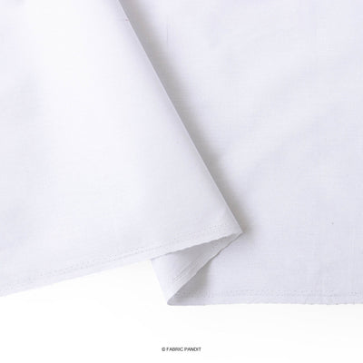 Cotton Linen Fabric Fabric Snow White Color Pure Cotton Linen Fabric (Width 52 Inches)