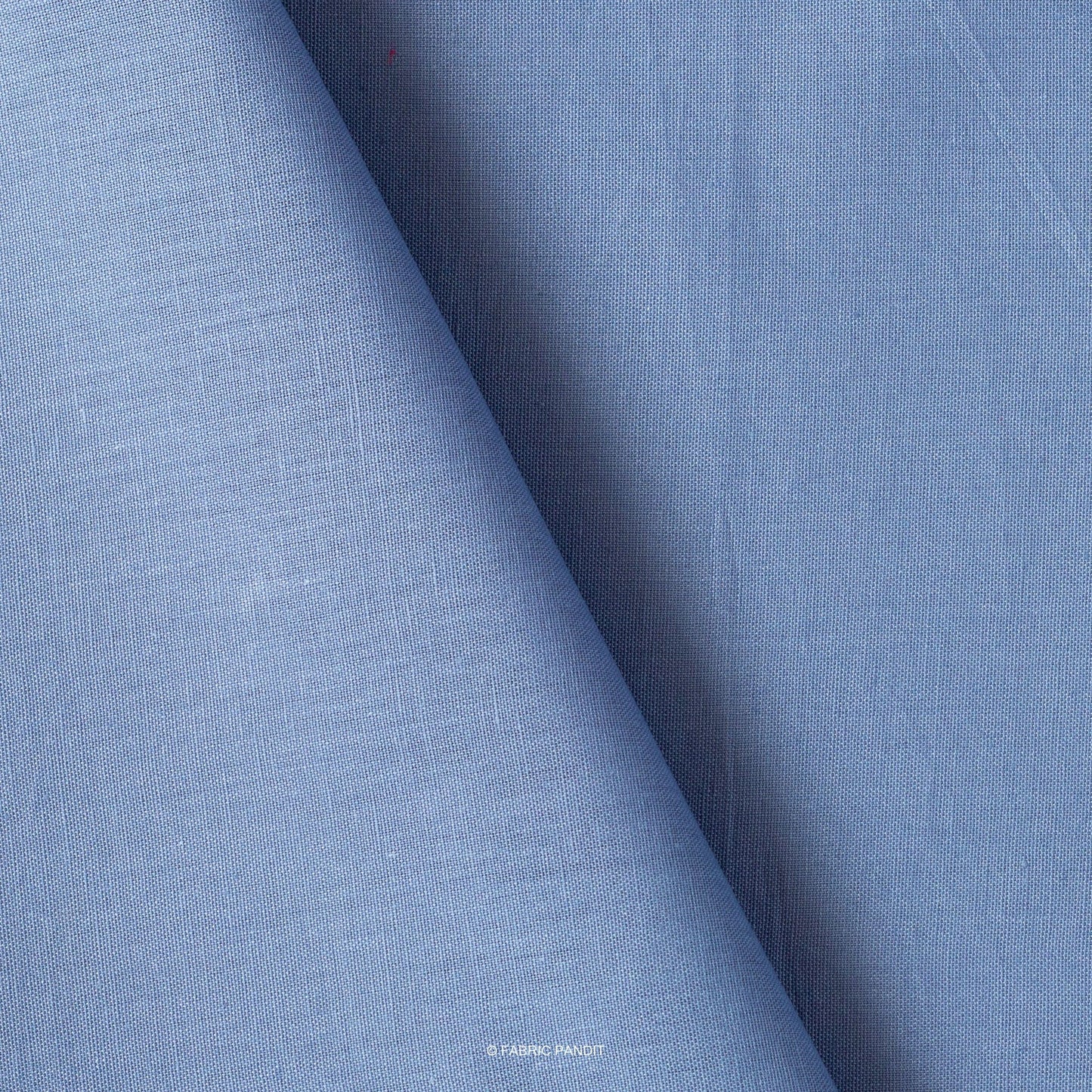 Cotton Linen Fabric Fabric Steel Blue Color Pure Cotton Linen Fabric (Width 52 Inches)