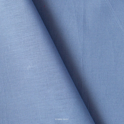 Cotton Linen Fabric Fabric Steel Blue Color Pure Cotton Linen Fabric (Width 52 Inches)