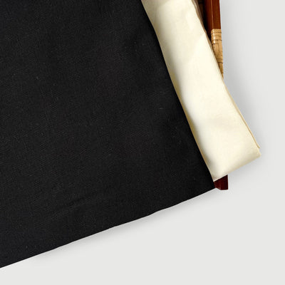 Cotton Linen Kurta Set Kurta Set Jade Black Colour | Pure Cotton Linen Fabric (3 Meters) | and Cotton Pyjama (2.5 Meters) | Unstitched Combo Set