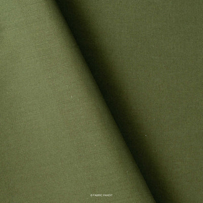 Cotton Linen Kurta Set Kurta Set Military Green Colour | Pure Cotton Linen Fabric (3 Meters) | and Cotton Pyjama (2.5 Meters) | Unstitched Combo Set