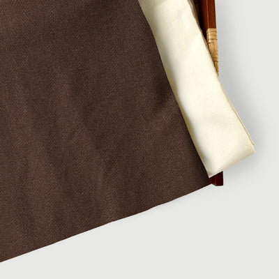 Cotton Linen Kurta Set Kurta Set Seal Brown Colour | Pure Cotton Linen Fabric (3 Meters) | and Cotton Pyjama (2.5 Meters) | Unstitched Combo Set