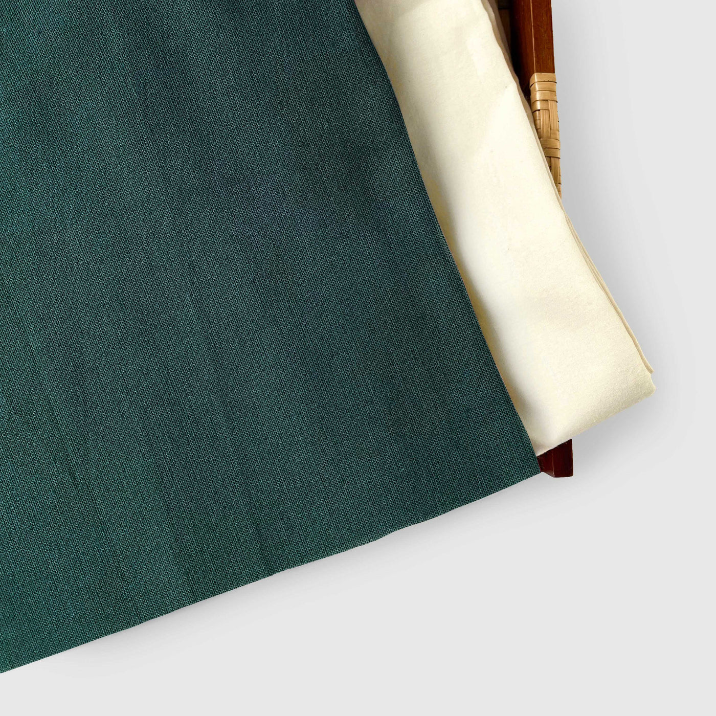 Cotton Linen Kurta Set Kurta Set Teal Colour | Pure Cotton Linen Fabric (3 Meters) | and Cotton Pyjama (2.5 Meters) | Unstitched Combo Set