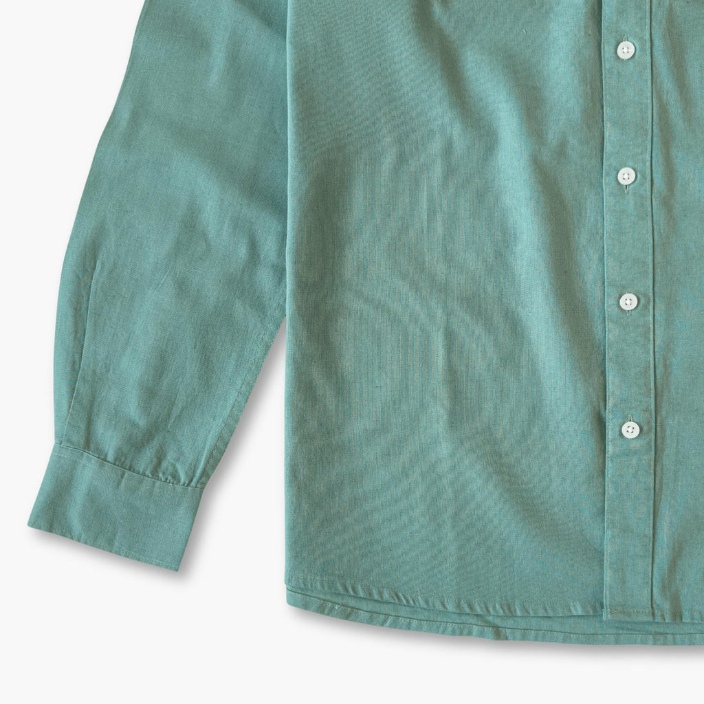 Cotton Linen Shirts Men's Shirt Aquamarine Pure Cotton Linen Shirt Piece