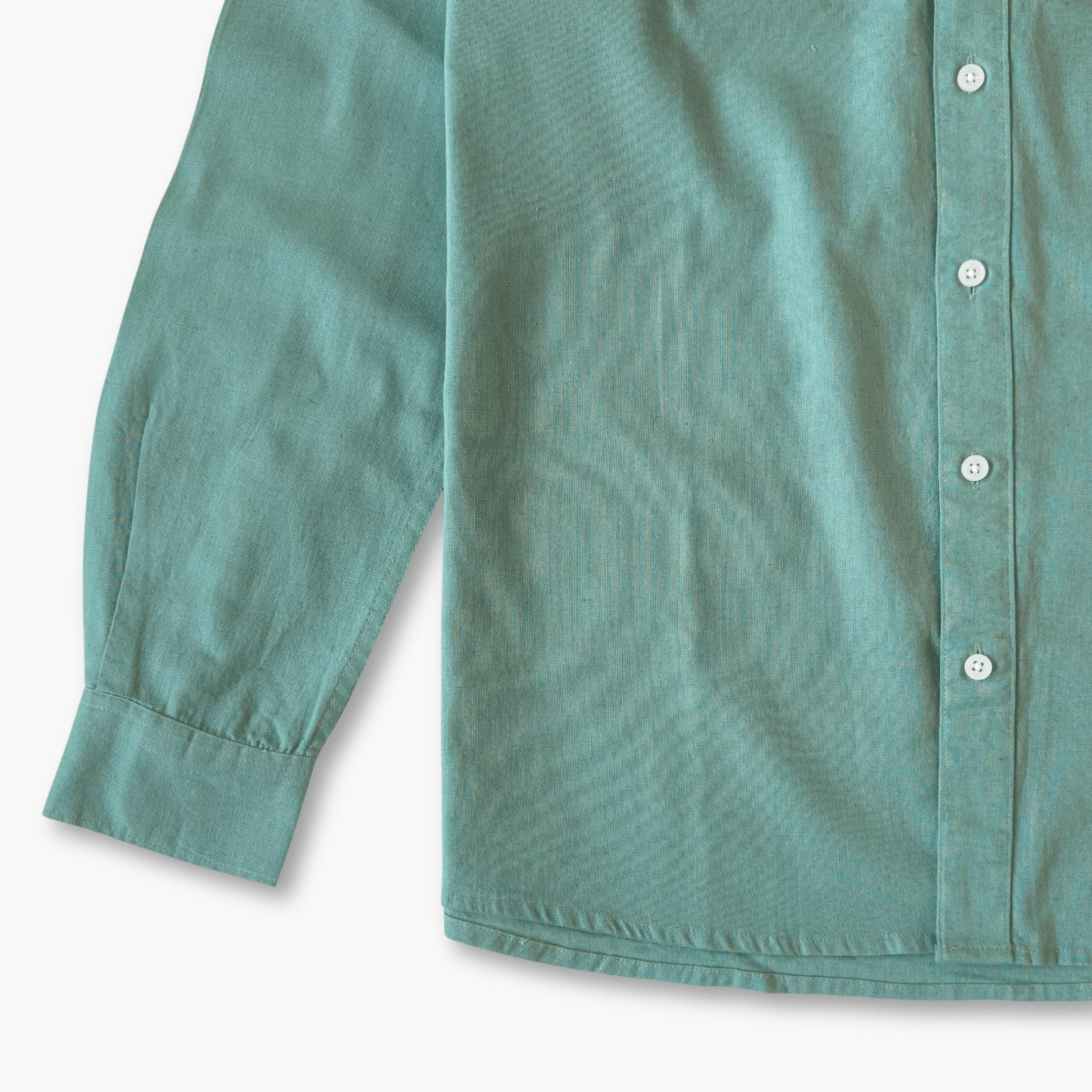 Cotton Linen Shirts Men's Shirt Aquamarine Pure Cotton Linen Shirt Piece