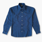 Cotton Linen Shirts Men's Shirt Dark Blue Cotton Linen Shirt Piece