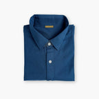 Cotton Linen Shirts Men's Shirt Dark Blue Cotton Linen Shirt Piece