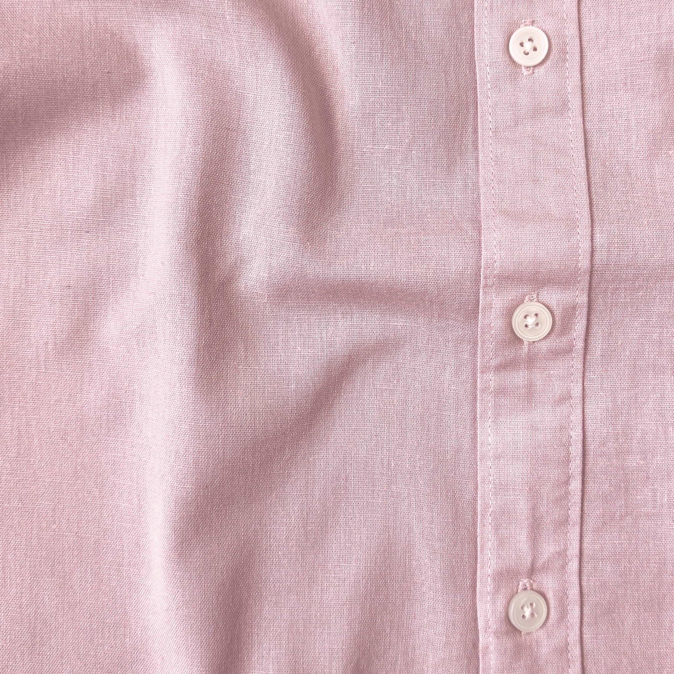 Cotton Linen Shirts Men's Shirt Dusty Pink Cotton Linen Shirt Piece