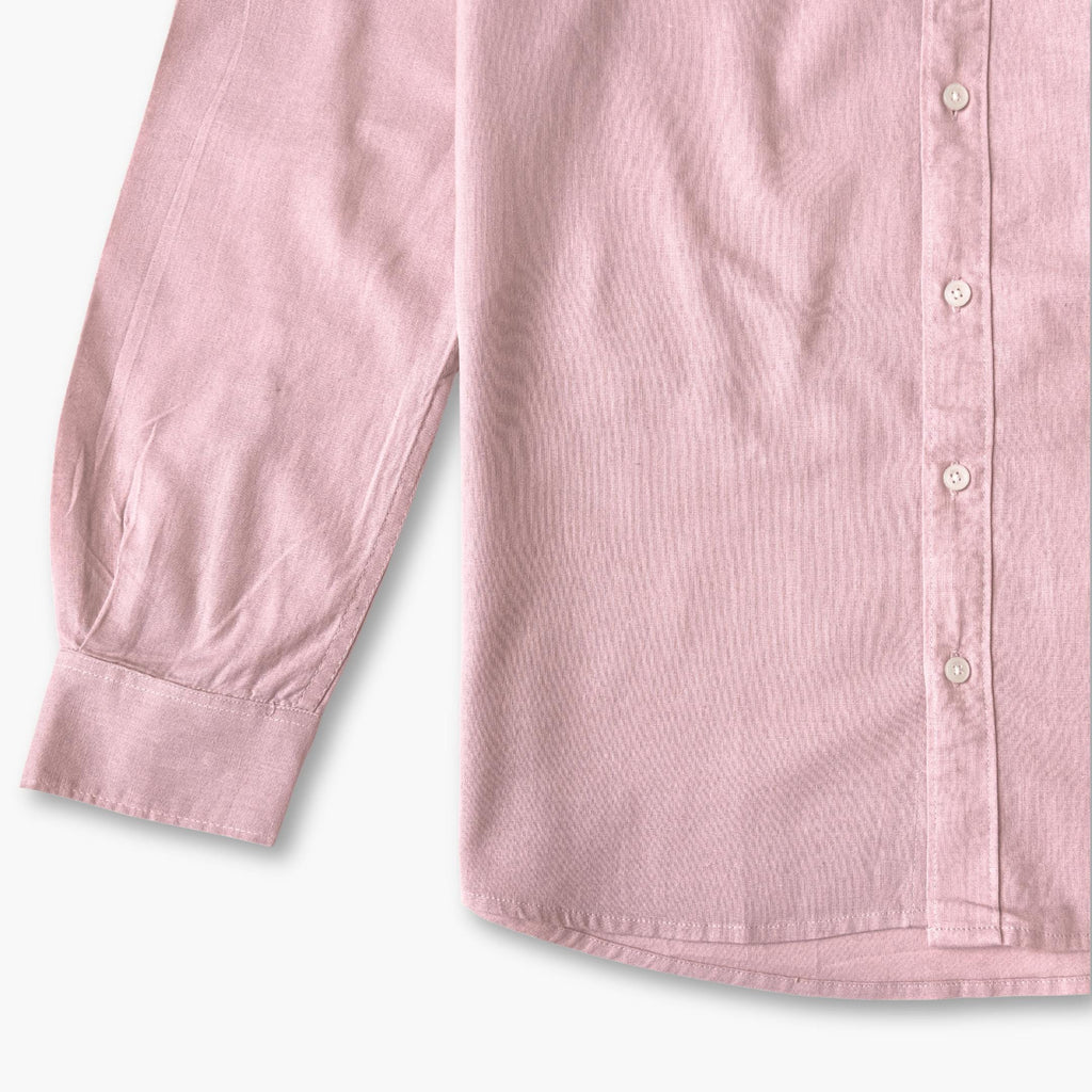 Cotton Linen Shirts Men's Shirt Dusty Pink Cotton Linen Shirt Piece