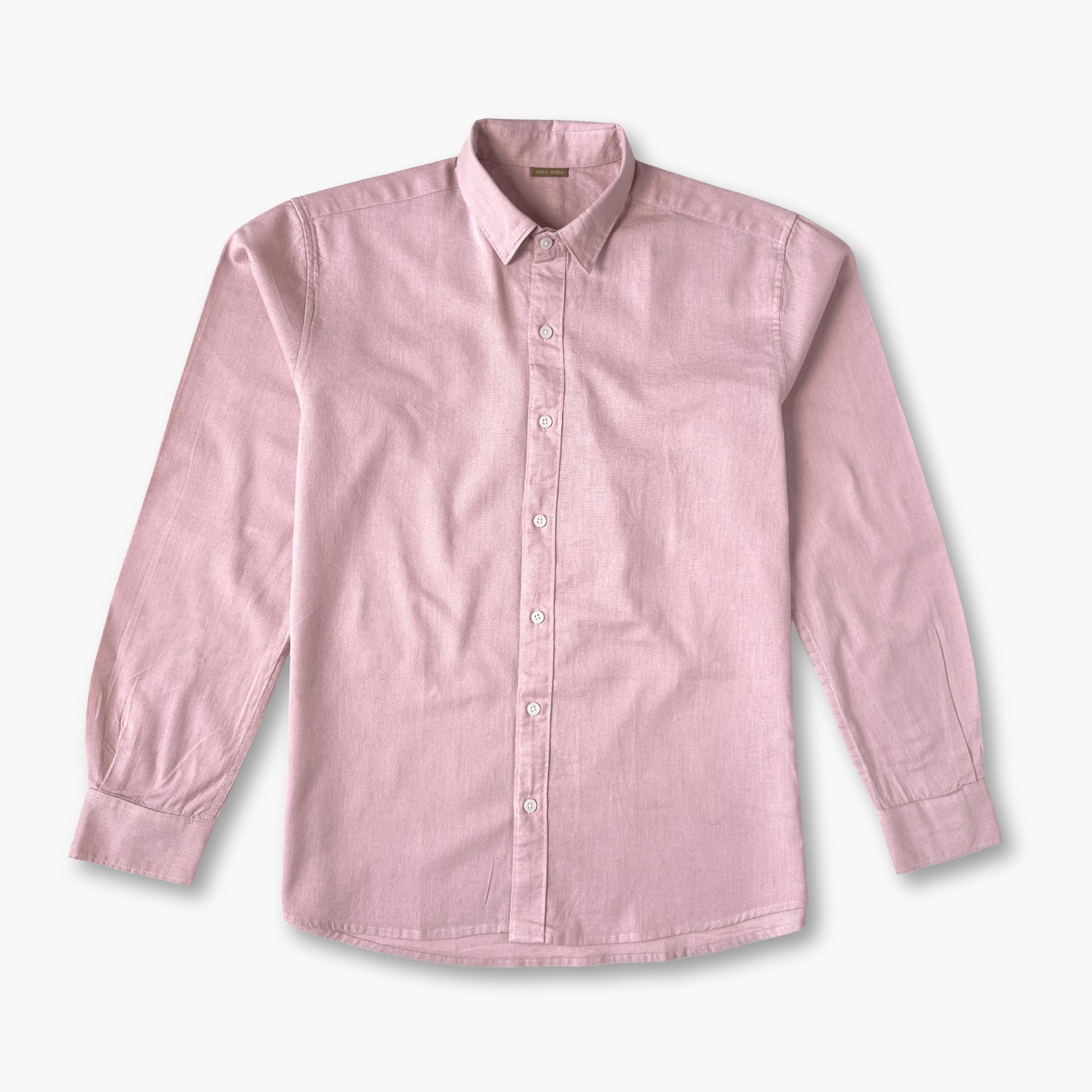 Dusty Pink Cotton Linen Men's Shirt | Fabric Pandit Dusty Pink Cotton Linen Men's Shirt | Fabric Pandit